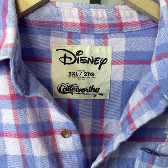 Cakeworthy Disney Cinderella Fairy Godmother Flannel Shirt 2X - Picture 11 of 12
